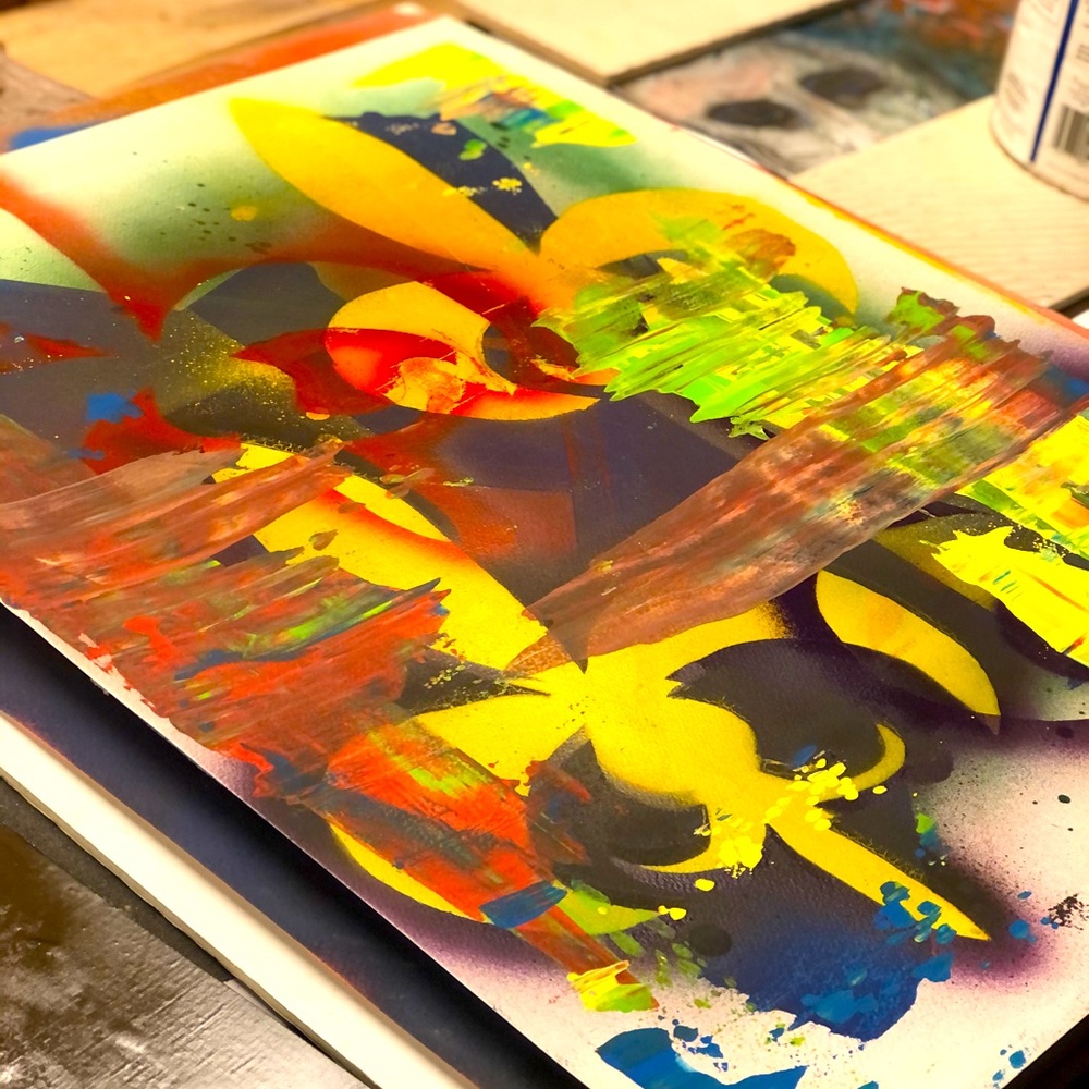 FLEUR DE LIS | 11x17 |  DANIEL ARNOLD Original Spray Paint Artwork STL 2022